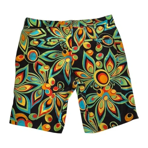 Loudmouth Men's Golf Heritage Shorts Shagadelic Black Size 38 Flat Front - Picture 2 of 3